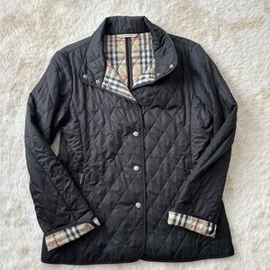 Burberry Fitted Black Quilted Jacket